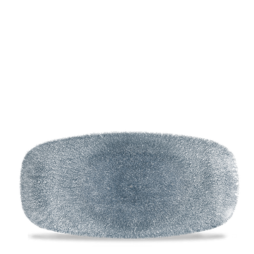 Raku Topaz Blue Chefs' Oblong Plate 29.8 x 15.3cm